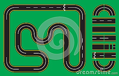 Racetrack Setup Vector Illustration