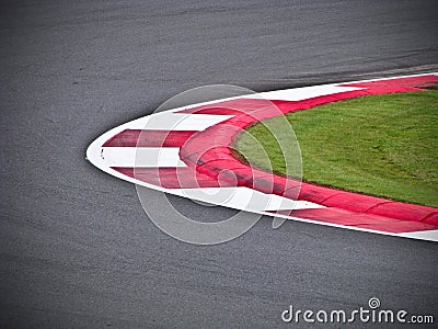 Raceway curve Stock Photo