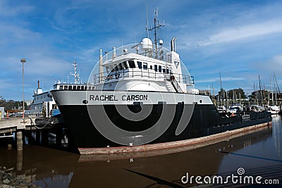 Rachel Carson research ship at Moss Landing Editorial Stock Photo