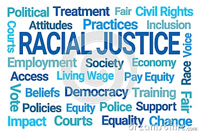 Racial Justice Word Cloud Stock Photo