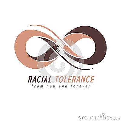 Racial Tolerance conceptual symbol, Martin Luther King Day, Zero Vector Illustration