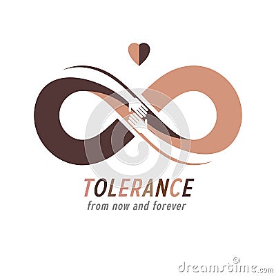 Racial Tolerance conceptual symbol, Martin Luther King Day, Zero Vector Illustration