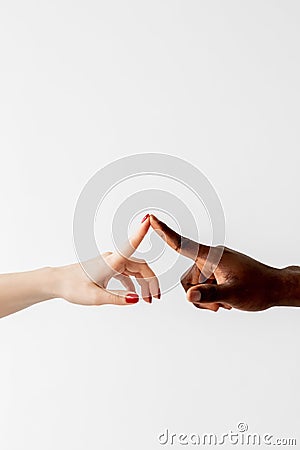 racial tolerance multiethnic support friendship Stock Photo