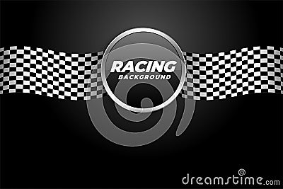 Racing background with checkered flags Vector Illustration