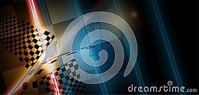 Racing background, vector illustration abstraction in car Vector Illustration