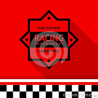 Racing stamp-04 Vector Illustration