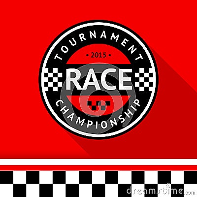 Racing badge 14 Vector Illustration