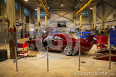 Fast & Furious garage in Universal Orlando, FL, USA Editorial Stock Photo