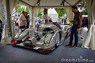 Racing car, Le Mans Prototype (LMP), Audi R18 TDI Ultra, 2011. Editorial Stock Photo