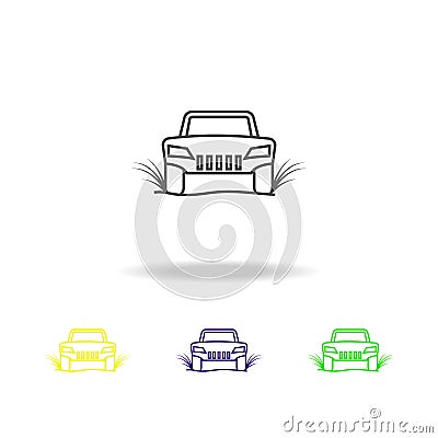 racing car off road colored icon. Can be used for web, logo, mobile app, UI, UX Stock Photo