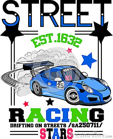 Racing car vector art Vector Illustration