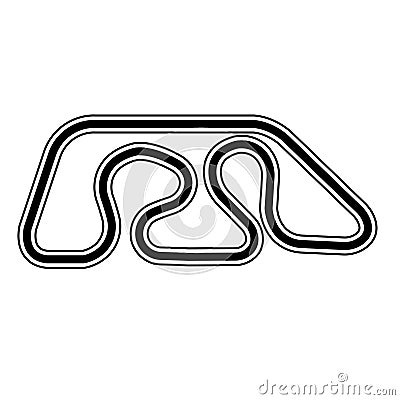 Racing circuit icon Vector Illustration