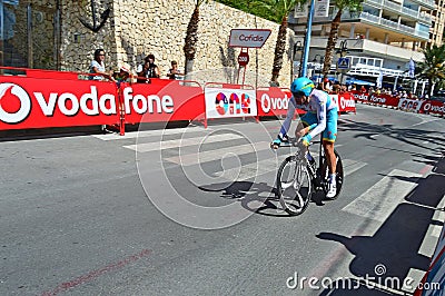 Racing Cyclist At La Vuelta EspaÃ±a TT Time Trial Editorial Stock Photo