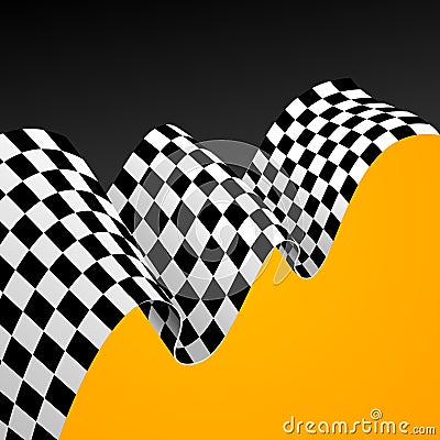 Racing Flag Background. Vector Vector Illustration