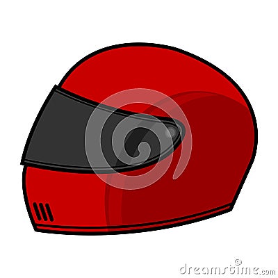 Racing helmet Vector Illustration