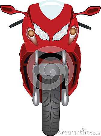 racing red motorbike Vector Illustration