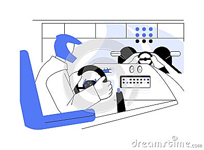 Racing simulator abstract concept vector illustration. Vector Illustration