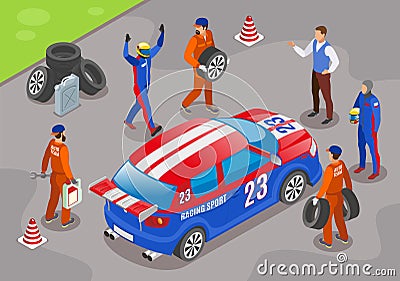 Racing Sports Background Vector Illustration