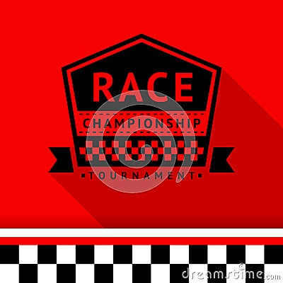 Racing stamp-08 Vector Illustration