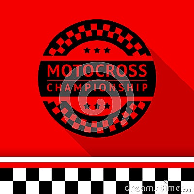 Racing stamp-12 Vector Illustration