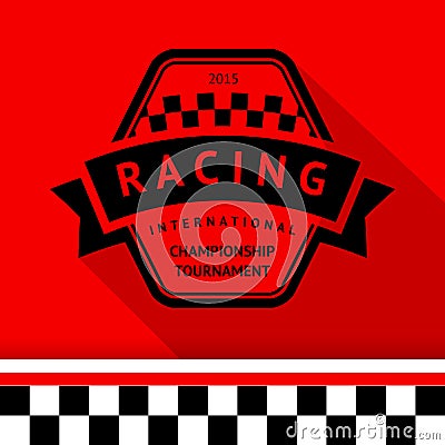 Racing stamp-09 Vector Illustration