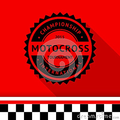 Racing stamp-01 Vector Illustration