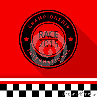 Racing stamp-05 Vector Illustration