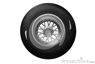Racing tire Stock Photo