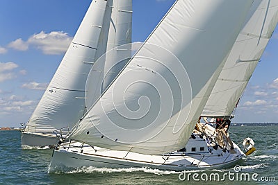 Racing Yachts Stock Photo