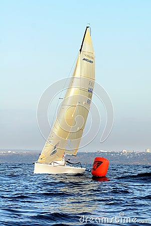 Racing yachts Melges-24 Editorial Stock Photo