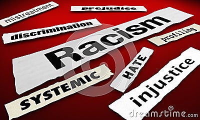 Racism News Headlines Discrimination Protest Injustice Words 3d Animation Stock Photo