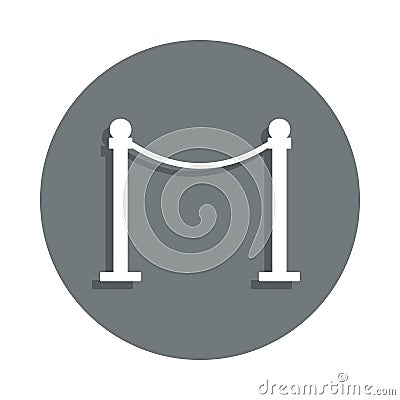 Rack guard rails icon in badge style. One of Cinema collection icon can be used for UI, UX Stock Photo