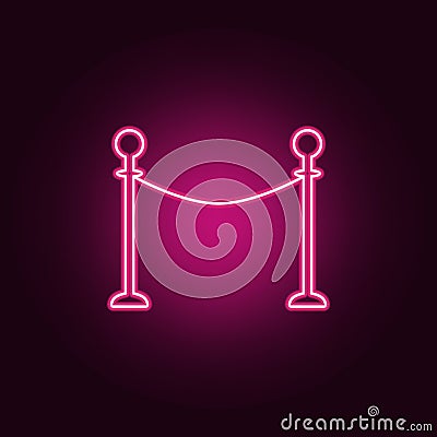 Rack guard rails icon. Elements of Cinema in neon style icons. Simple icon for websites, web design, mobile app, info graphics Stock Photo