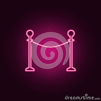 Rack guard rails icon. Elements of Cinema in neon style icons. Simple icon for websites, web design, mobile app, info graphics Stock Photo