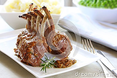 Rack of Lamb Stock Photo