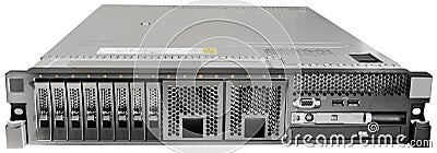 Rackmount server isolated on white Stock Photo