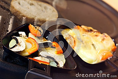 Raclette , a swiss gourmet meal Stock Photo