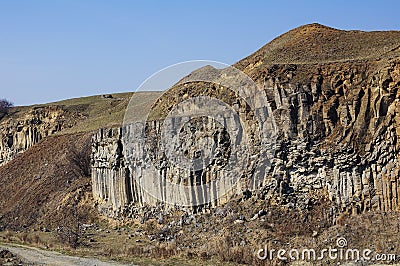 The Racos Basalt Columns Stock Photo