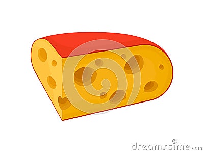 Radamer cheese on white background. Vector illustration. Vector Illustration