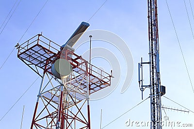 Radar antenna Stock Photo