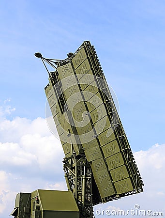 Radar antenna on a phased array technology of the russian amntimissile complex 