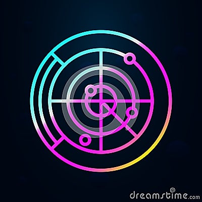 Radar, communication nolan icon. Simple thin line, outline vector of communication icons for ui and ux, website or mobile Stock Photo
