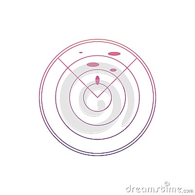 radar icon in Nolan style. One of Army collection icon can be used for UI/UX Stock Photo