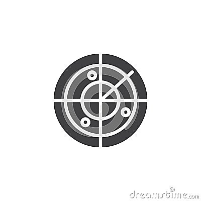 Radar icon vector Vector Illustration