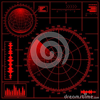 Radar screen Vector Illustration