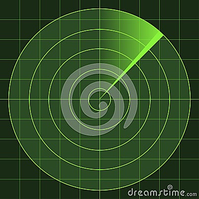 Radar screen Vector Illustration