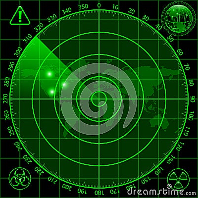 Radar screen Stock Photo