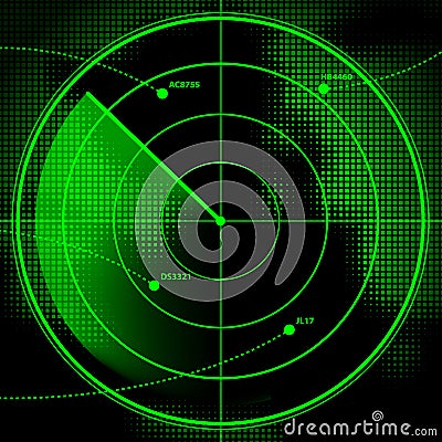 Radar Screen Vector Illustration