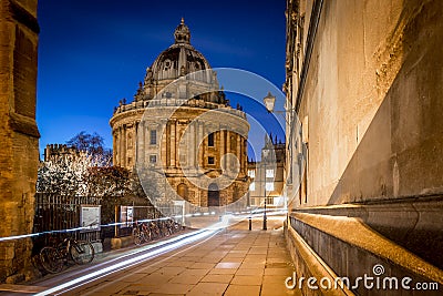 Radcliff camera in Oxford in starry night, United Kingdom Editorial Stock Photo