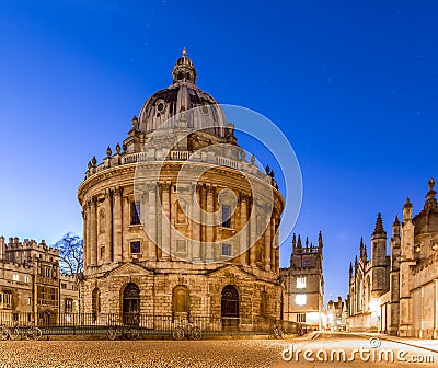 Radcliff camera in Oxford in starry night, United Kingdom Stock Photo